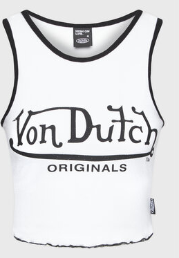 Top Von Dutch w młodzieżowym stylu z okrągłym dekoltem