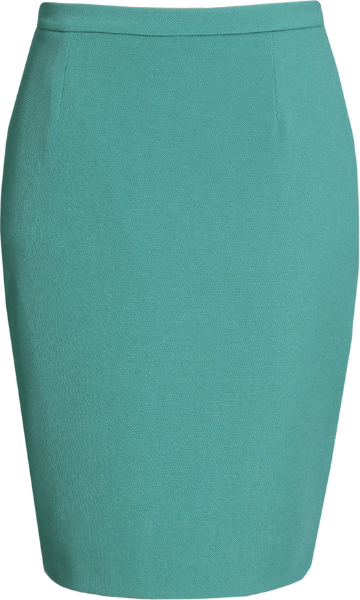 Turkusowa spódnica Fokus z tkaniny w stylu klasycznym midi
