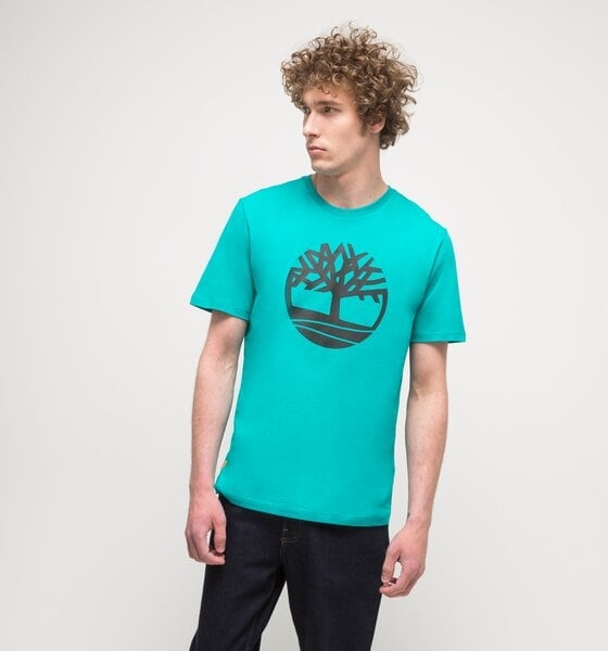 Turkusowy t-shirt Timberland w młodzieżowym stylu