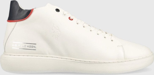 U.S. Polo Assn. sneakersy skórzane CRYME kolor biały