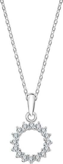 Unique - Biżuteria Yes Naszyjnik srebrny z cyrkoniami - Unique