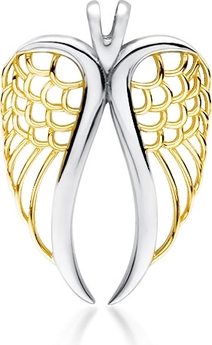 Valerio Delikatny rodowany pozłacany srebrny wisiorek skrzydła anioła angel wings srebro 925 Z1711CGR
