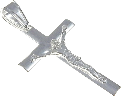 Valerio Duży srebrny krzyżyk krzyż na gruby łańcuch srebro 925 V007