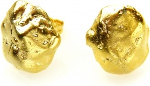 Venus Galeria Lawa złota - kolczyki srebrne