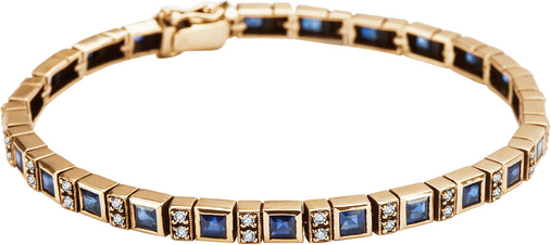 Wiktoriańska - Biżuteria Yes Bransoletka złota z szafirami i diamentami - Kolekcja Wiktoriańska