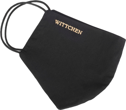 Wittchen Maseczka bawełniana profilowana ze złotym logo