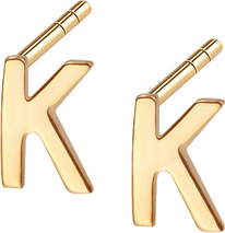 YES Kolczyki złote - litera K