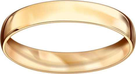 YES Obrączka złota klasyczna polerowana (szerokość 4 mm)