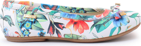 Zapato balerinki - skóra naturalna - model 012 - kolor kwiatek
