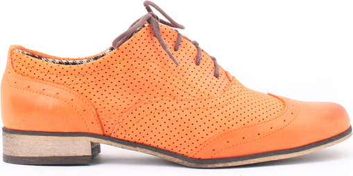 Zapato jazzówki dziurkowane - skóra naturalna - model 246 mix - kolor dynia