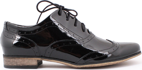 Zapato jazzówki - skóra naturalna - model 246 - kolor czarny lakier