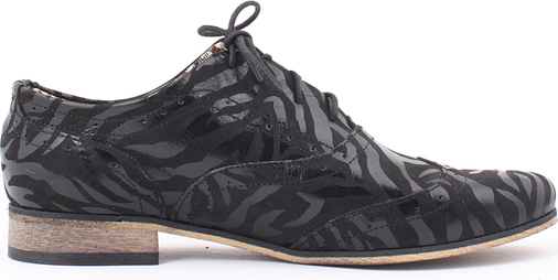 Zapato jazzówki - skóra naturalna - model 246 - kolor czarny zebra