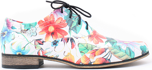 Zapato jazzówki - skóra naturalna - model 246 - kolor kwiatek