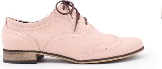 Zapato jazzówki - skóra naturalna - model 246 - kolor różowy