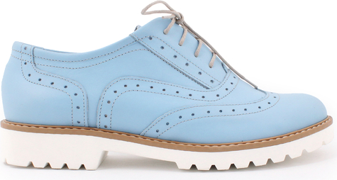 Zapato półbuty - skóra naturalna - model 258 - kolor niebieski