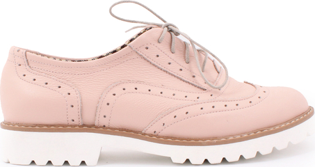 Zapato półbuty - skóra naturalna - model 258 - kolor różowy