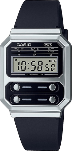 Zegarek Casio A100WEF-1AEF Silver/Black