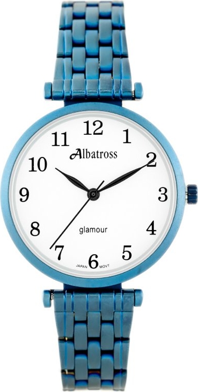 ZEGAREK DAMSKI ALBATROSS Glamour ABBB97 (za537d) blue/white - Niebieski
