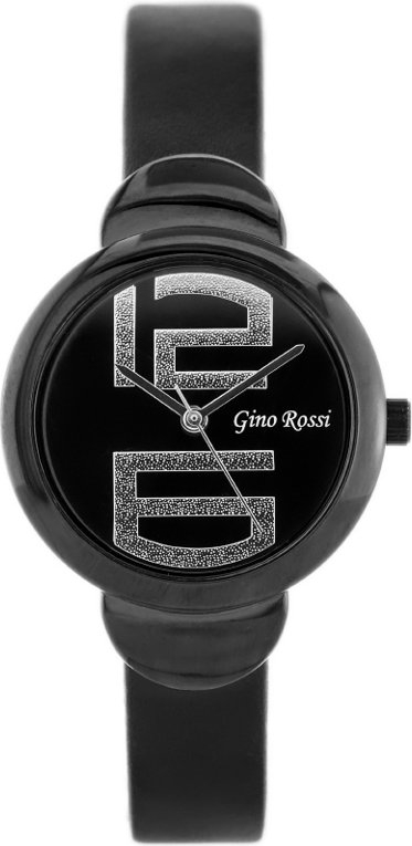 ZEGAREK DAMSKI GINO ROSSI - 8311A (zg502b) black/black + BOX - Czarny
