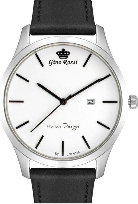 Zegarek GINO ROSSI 11976A-3A1 (zg260a) - Czarny || Srebrny