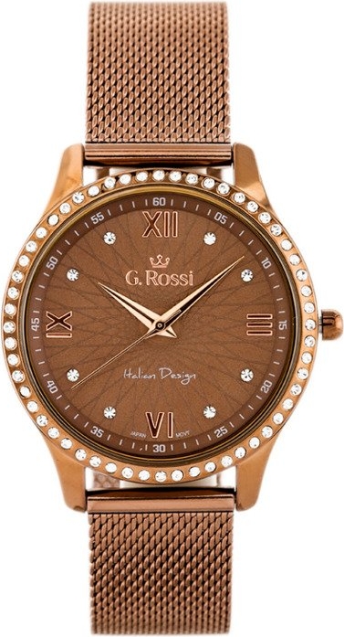 Zegarek GINO ROSSI 6748B-2B3 (zg788e) brown - Brązowy