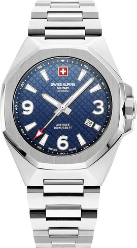 Zegarek Swiss Alpine Military 7005.1135 Silver/Blue