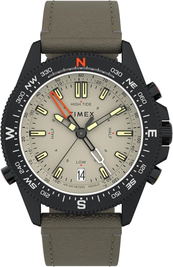 Zegarek Timex - Tide-Temp-Compass 43mm Eco-Friendly Strap TW2V21800 Blac/Grey