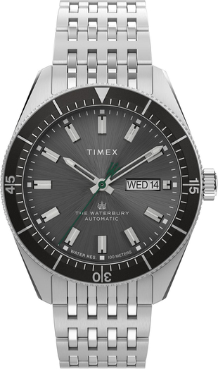 Zegarek TIMEX - Waterbury Dive Automatic TW2V24900 Silver/Black