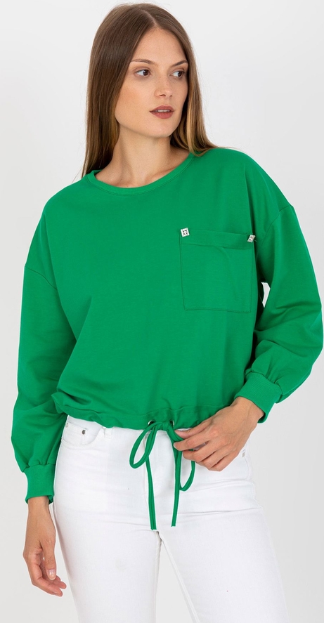 Zielona bluza 5.10.15 bez kaptura w stylu casual