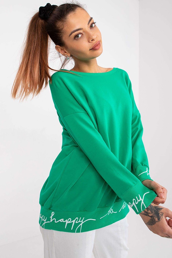 Zielona bluza 5.10.15 w stylu casual z bawełny