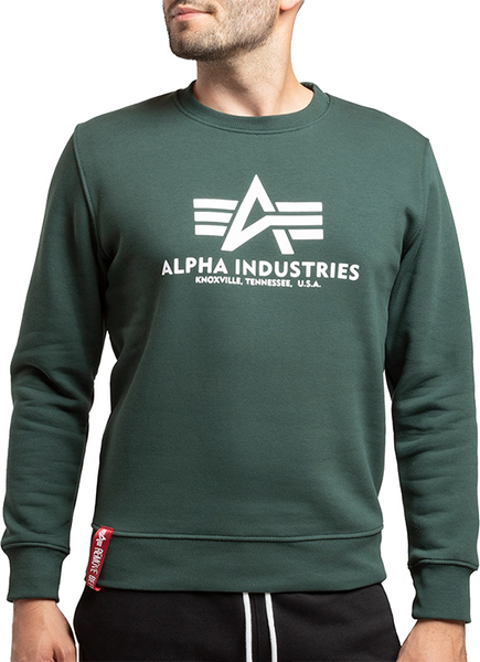Zielona bluza Alpha Industries z bawełny w młodzieżowym stylu