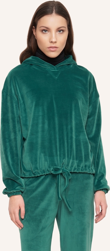 Zielona bluza Byinsomnia z weluru