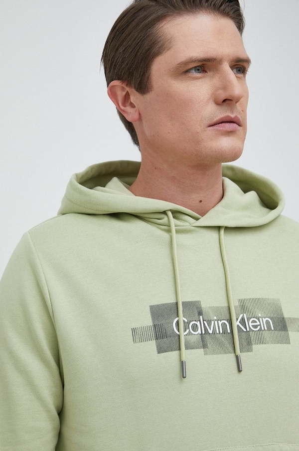 Zielona bluza Calvin Klein w młodzieżowym stylu z dzianiny