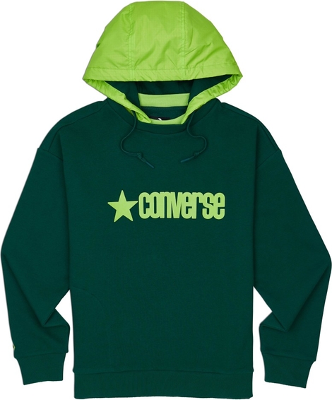 Zielona bluza Converse z bawełny