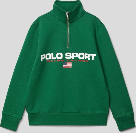 Zielona bluza dziecięca Polo Sport z bawełny
