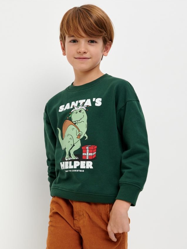 Zielona bluza dziecięca Sinsay dla chłopców