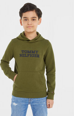 Zielona bluza dziecięca Tommy Hilfiger dla chłopców