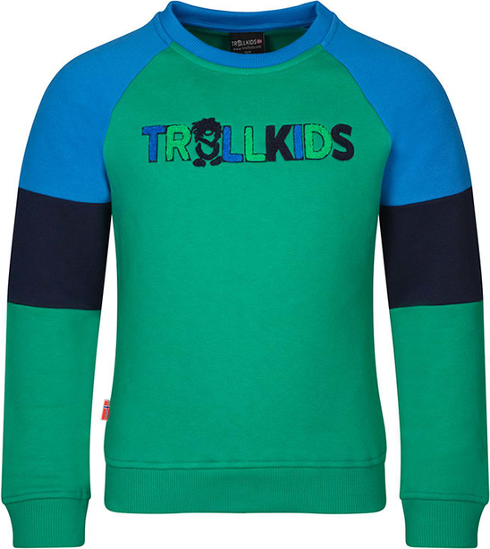 Zielona bluza dziecięca Trollkids dla chłopców