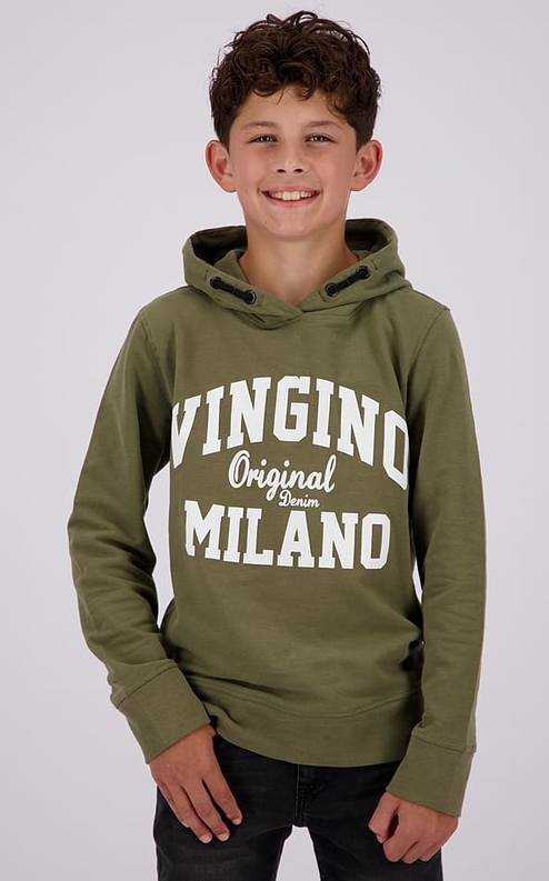 Zielona bluza dziecięca Vingino z bawełny dla chłopców