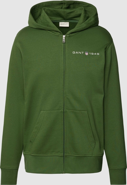 Zielona bluza Gant z bawełny w stylu casual