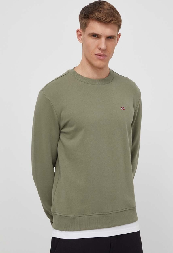 Zielona bluza Napapijri z bawełny w sportowym stylu