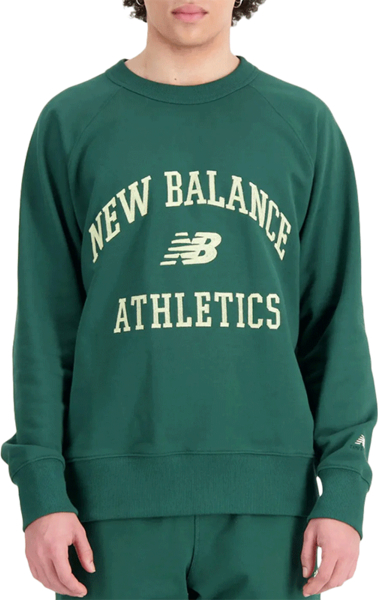 Zielona bluza New Balance w stylu klasycznym z bawełny