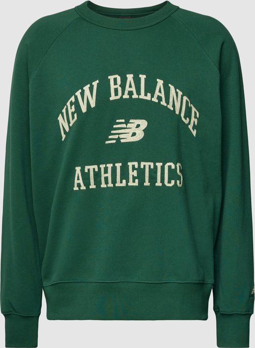 Zielona bluza New Balance z bawełny w młodzieżowym stylu