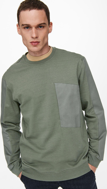 Zielona bluza Only & Sons z bawełny w stylu casual