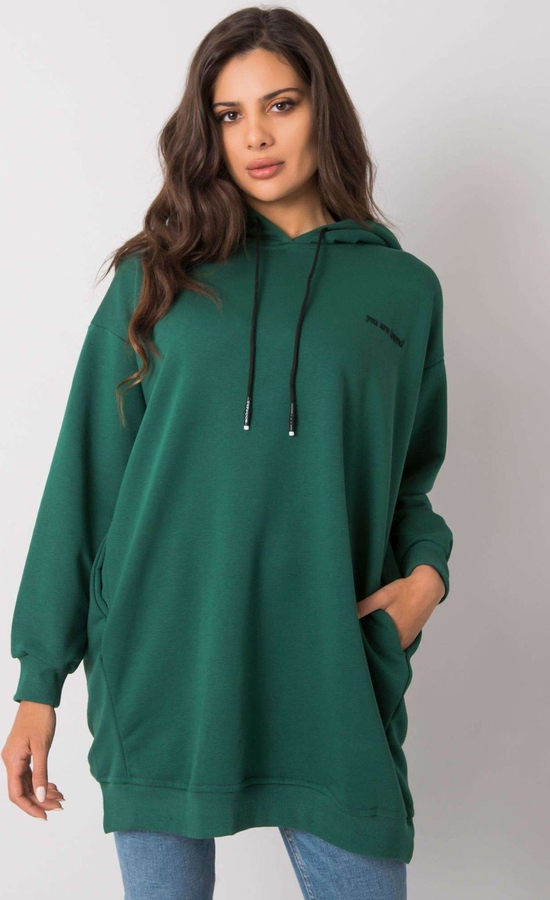 Zielona bluza Relevance w stylu casual z bawełny