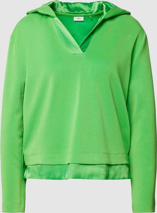 Zielona bluza S.Oliver Black Label z kapturem w stylu casual