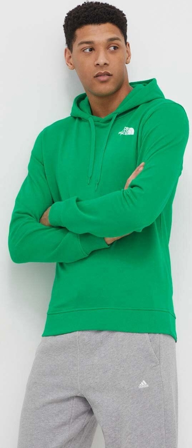 Zielona bluza The North Face z bawełny z nadrukiem w sportowym stylu