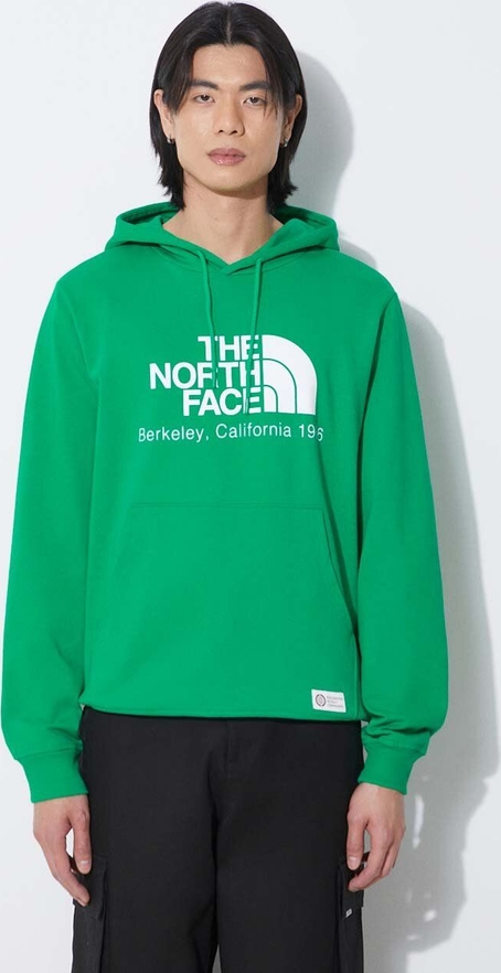 Zielona bluza The North Face z nadrukiem