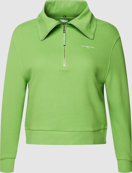 Zielona bluza Tommy Hilfiger z bawełny w stylu casual