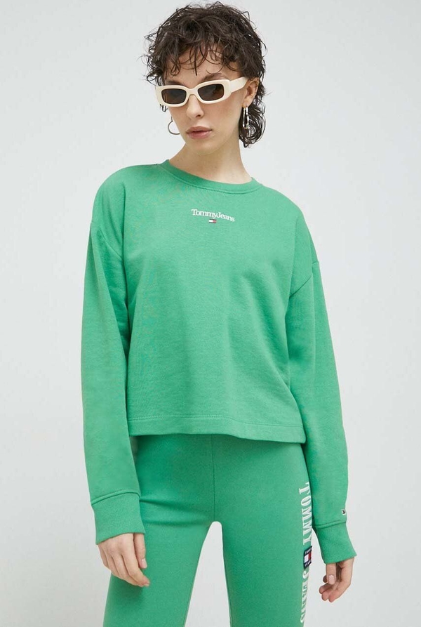 Zielona bluza Tommy Jeans w młodzieżowym stylu